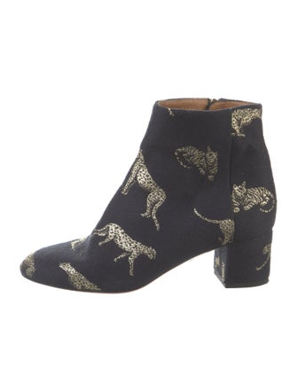 Aquazzura Printed Embroidered Accent Boots
