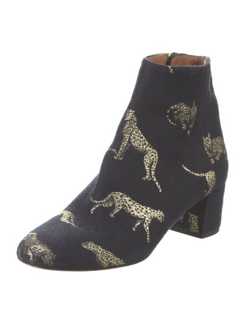 Aquazzura Printed Embroidered Accent Boots