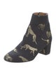 Aquazzura Printed Embroidered Accent Boots