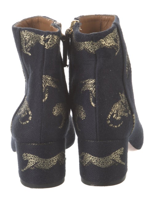 Aquazzura Printed Embroidered Accent Boots