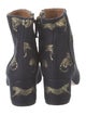 Aquazzura Printed Embroidered Accent Boots