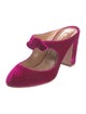 Aquazzura Velvet Bow Accents Mules