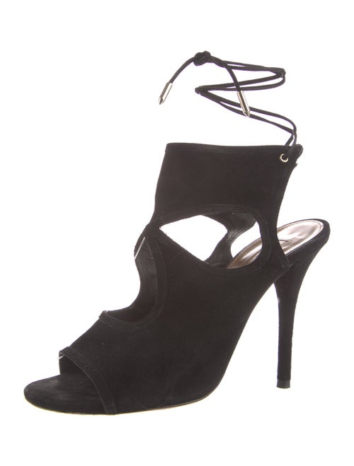 Aquazzura Suede Cutout Accent Sandals