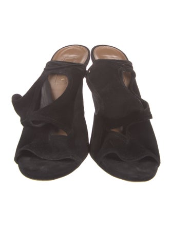 Aquazzura Suede Cutout Accent Sandals