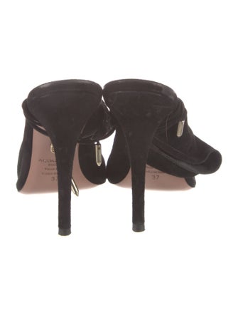 Aquazzura Suede Cutout Accent Sandals