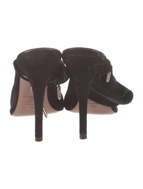 Aquazzura Suede Cutout Accent Sandals
