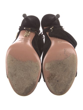 Aquazzura Suede Cutout Accent Sandals