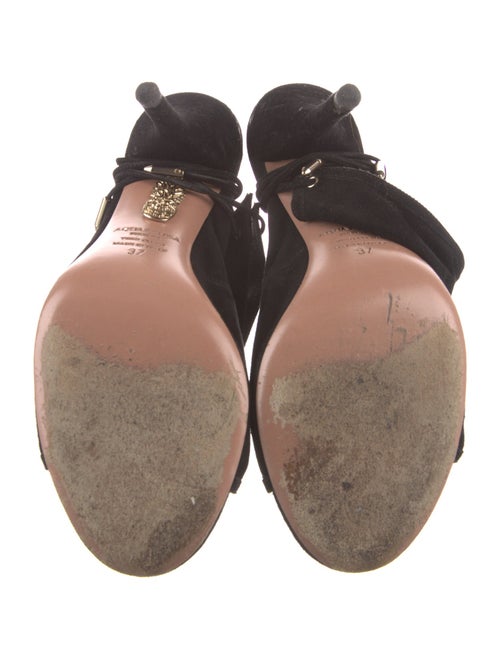 Aquazzura Suede Cutout Accent Sandals