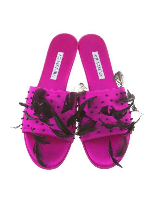 Aquazzura Satin Slides