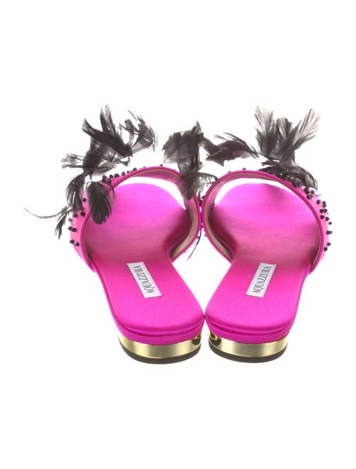 Aquazzura Satin Slides