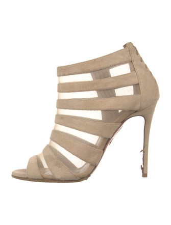 Aquazzura Suede Mesh Accents Boots