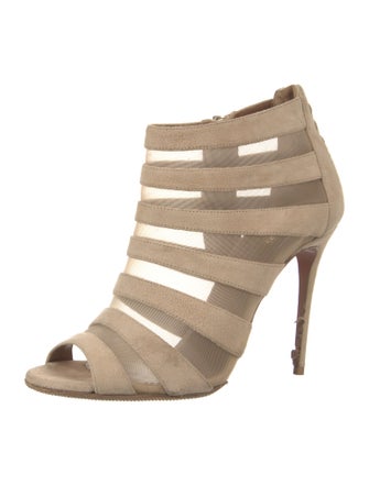Aquazzura Suede Mesh Accents Boots