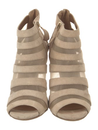 Aquazzura Suede Mesh Accents Boots