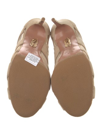 Aquazzura Suede Mesh Accents Boots