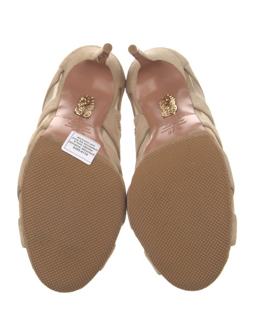 Aquazzura Suede Mesh Accents Boots