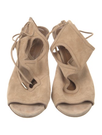 Aquazzura Suede Mules