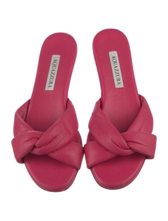 Aquazzura Leather Slides