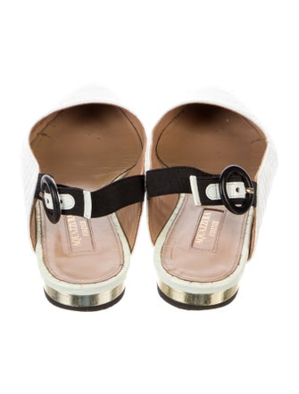 Aquazzura Leather Slingback Flats