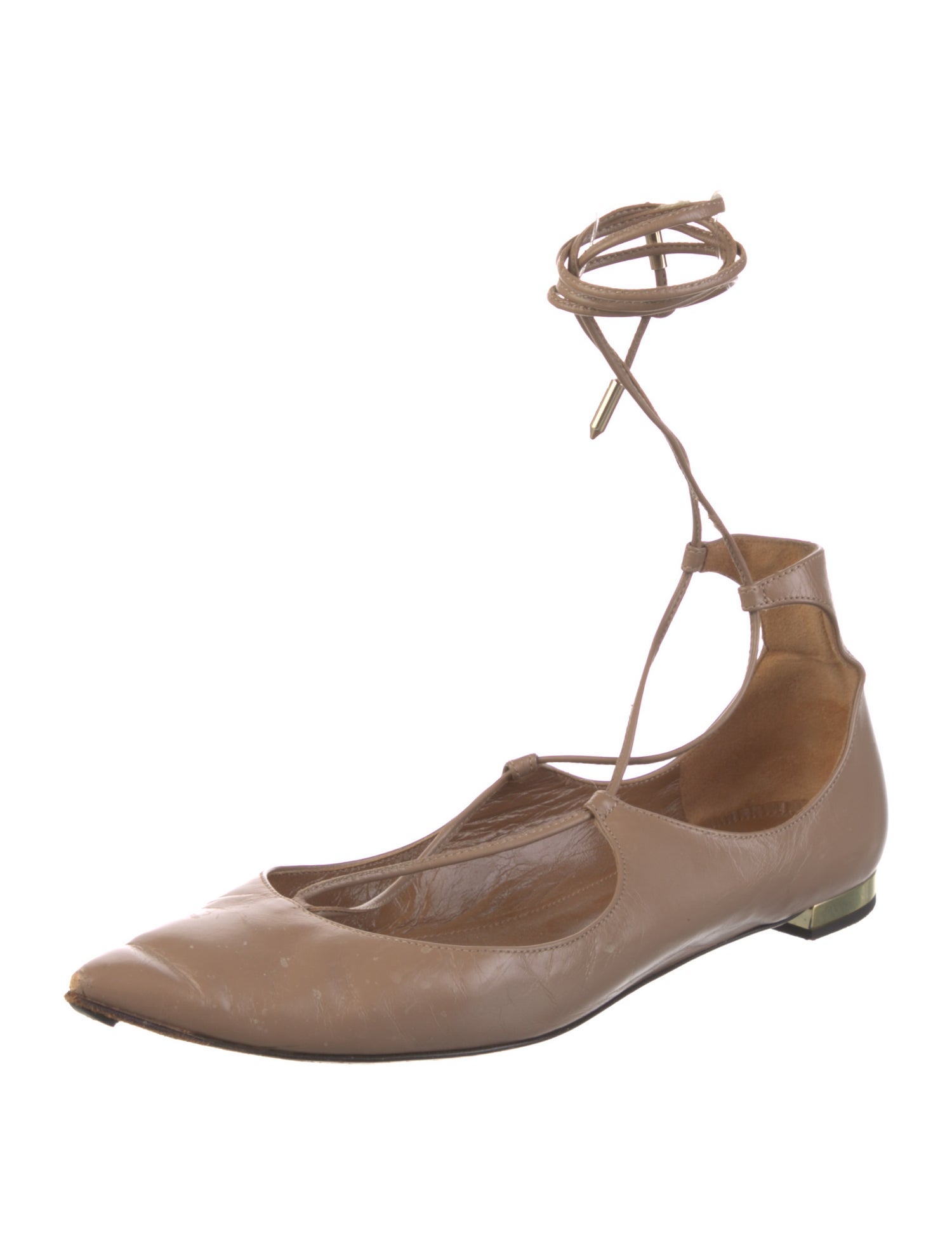 Aquazzura Leather Flats