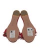 Aquazzura Suede Fringe Trim Accent Slides