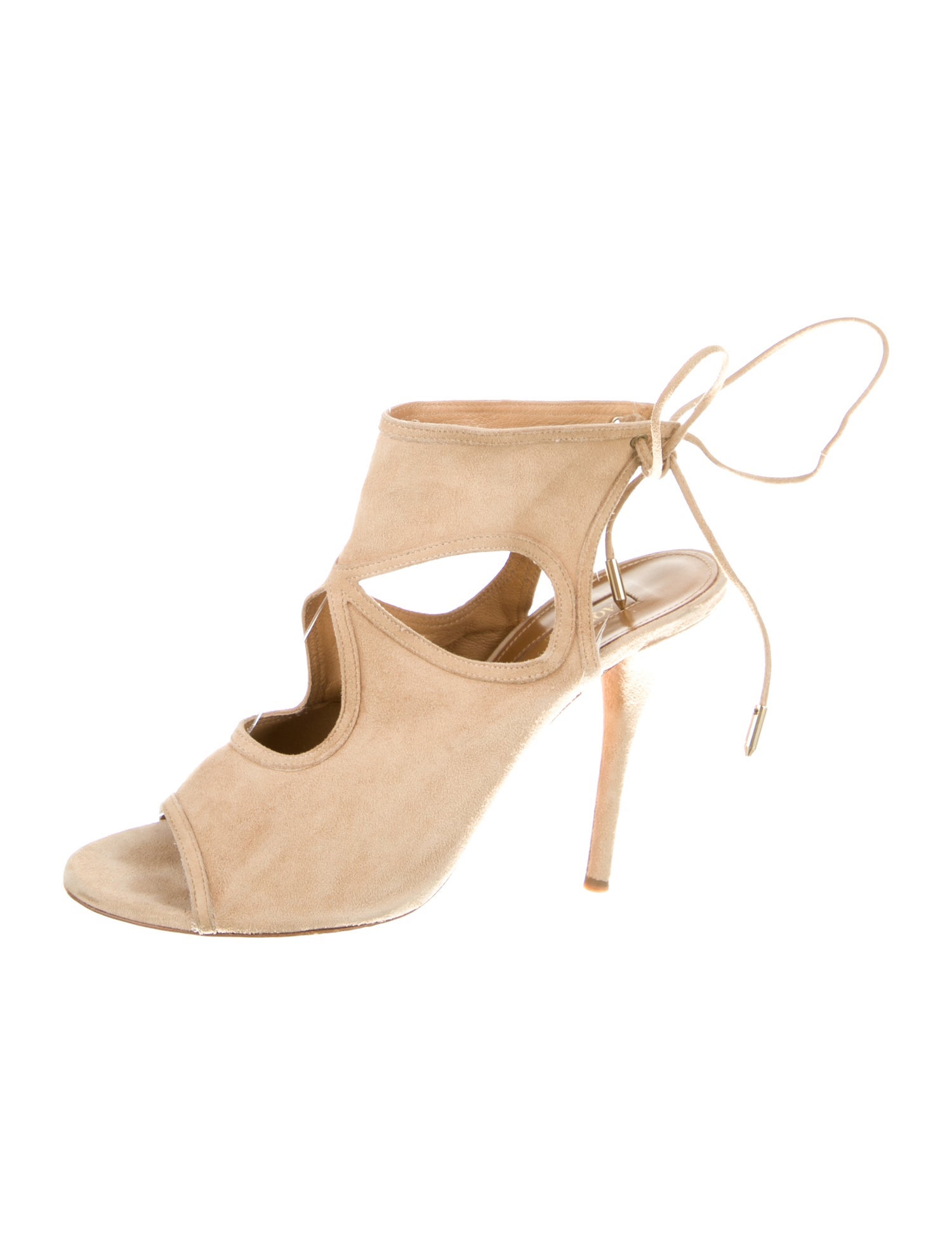 Aquazzura Suede Slingback Sandals