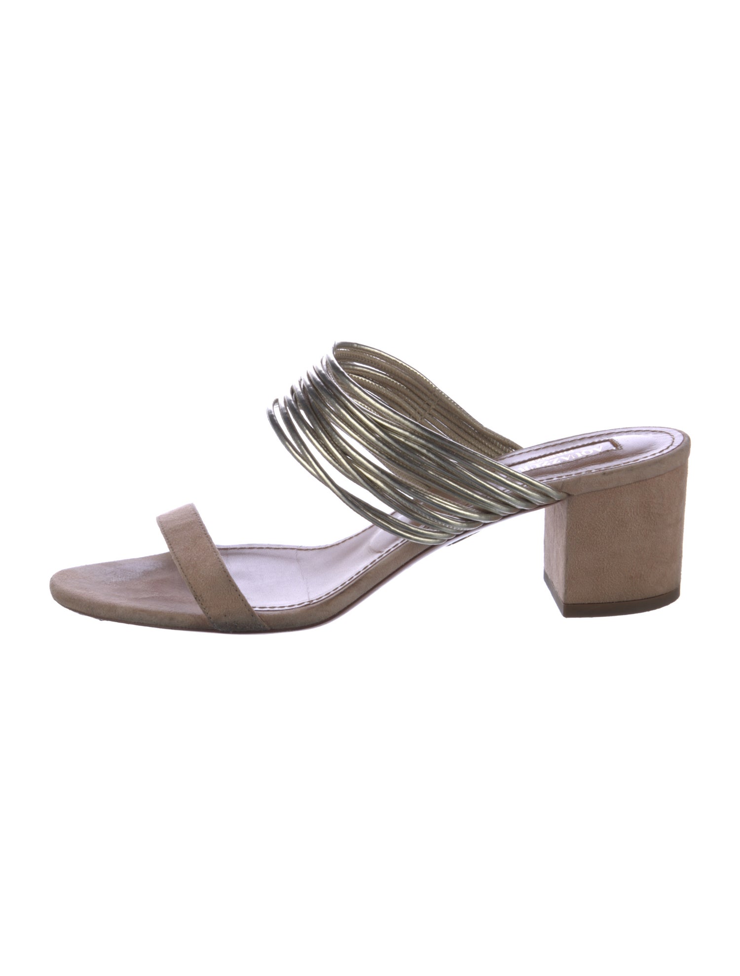 Aquazzura Suede Slides