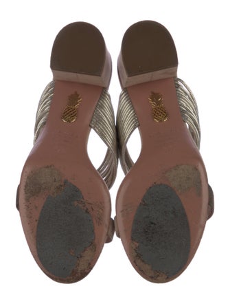 Aquazzura Suede Slides