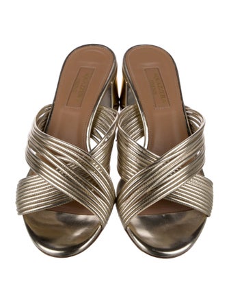 Aquazzura Leather Slides