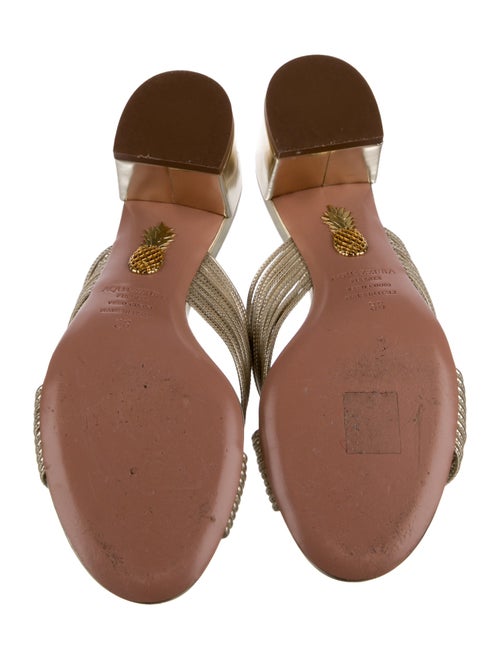 Aquazzura Leather Slides