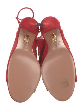 Aquazzura Suede Cutout Accent Pumps