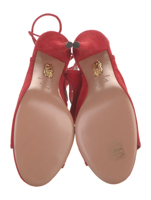 Aquazzura Suede Cutout Accent Pumps