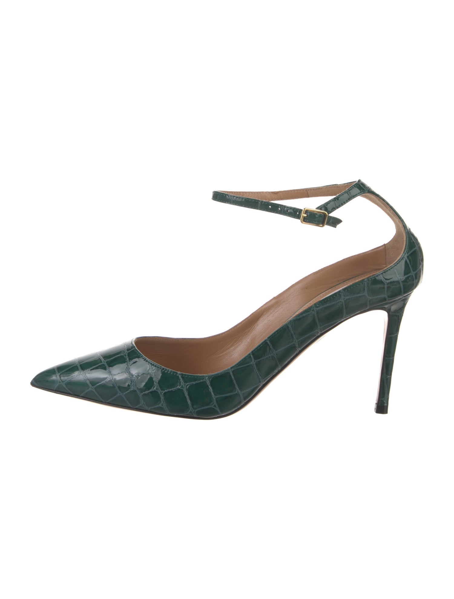 Aquazzura Embossed Leather Pumps