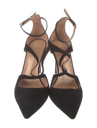 Aquazzura Suede T-Strap Pumps