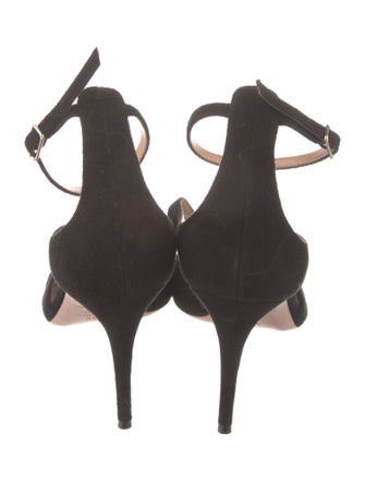 Aquazzura Suede T-Strap Pumps