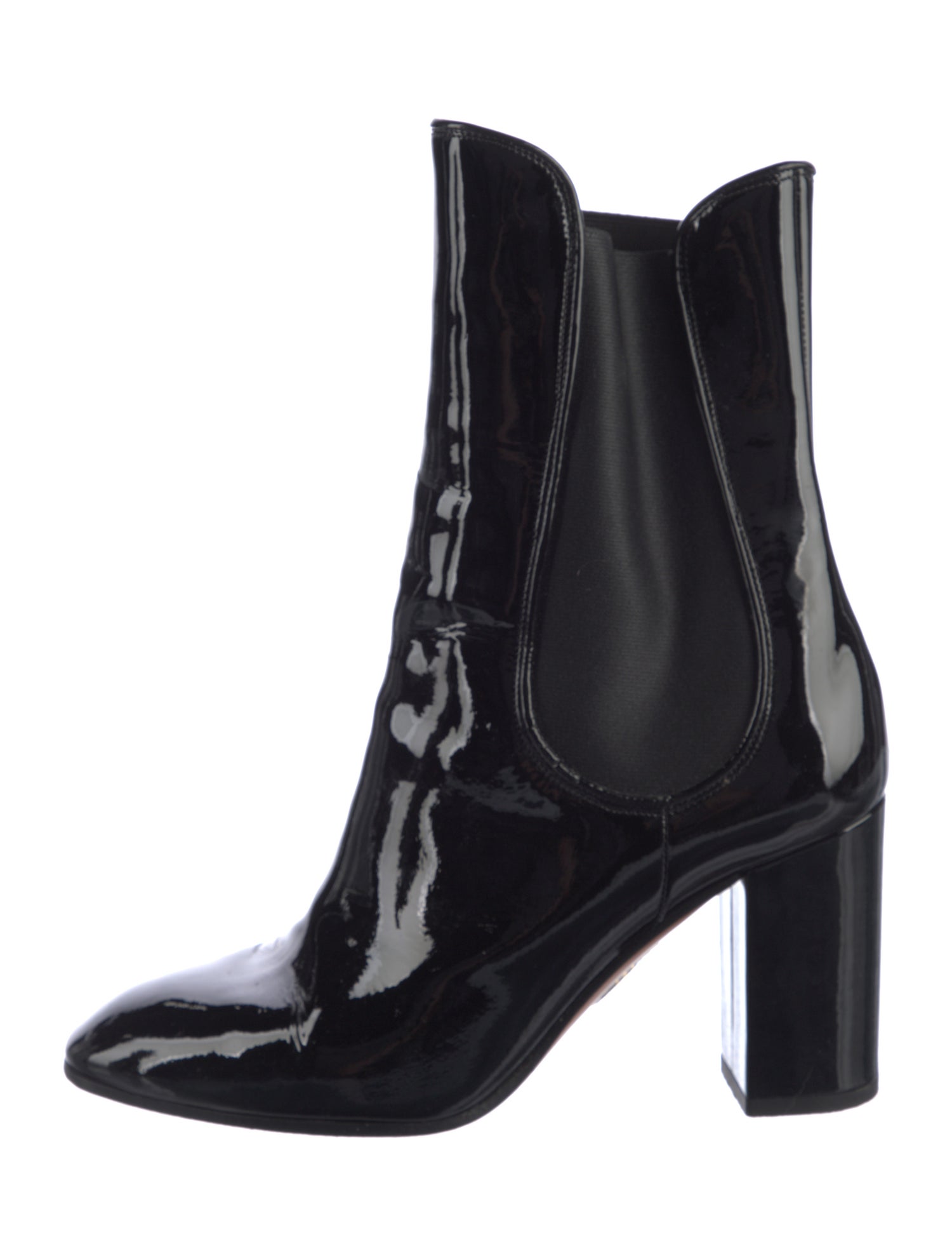 Aquazzura Patent Leather Chelsea Boots