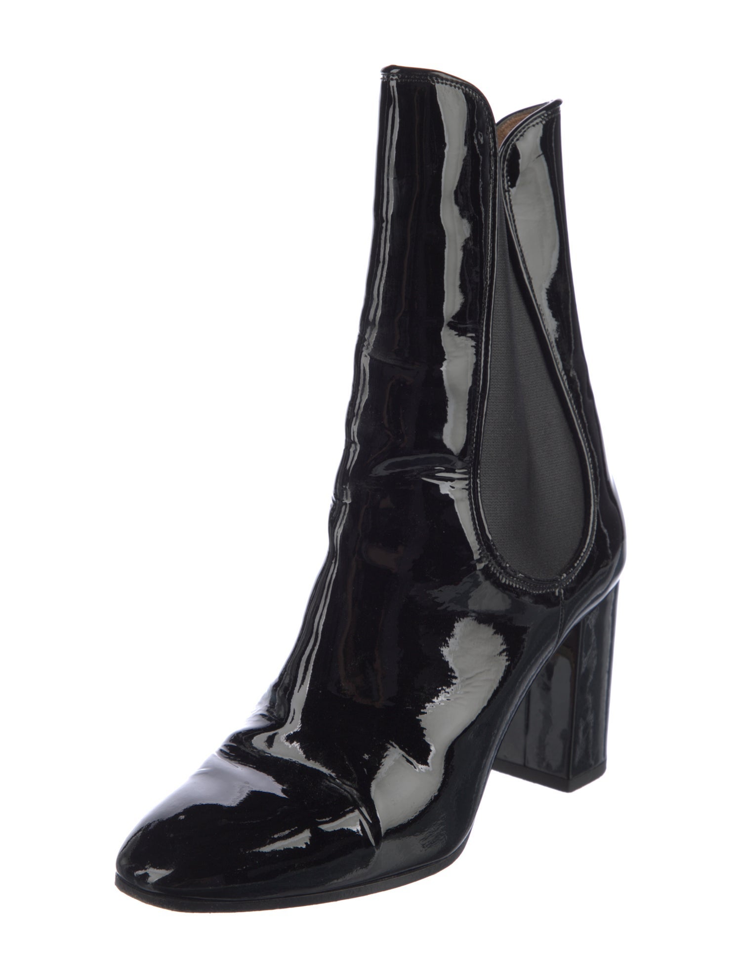 Aquazzura Patent Leather Chelsea Boots