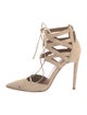 Aquazzura Suede T-Strap Pumps