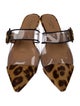 Aquazzura Ponyhair Animal Print Mules