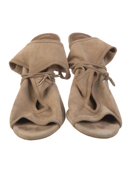 Aquazzura Suede Cutout Accent Sandals