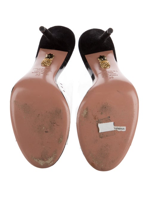 Aquazzura PVC Crystal Embellishments Slides