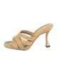 Aquazzura Raffia Slides