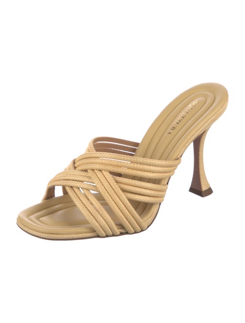 Aquazzura Raffia Slides