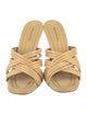 Aquazzura Raffia Slides