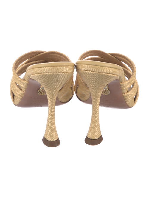 Aquazzura Raffia Slides