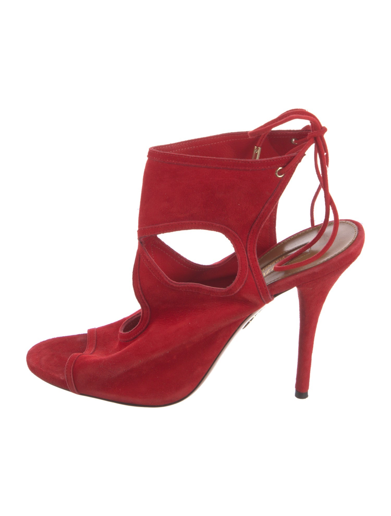 Aquazzura Suede T-Strap Sandals