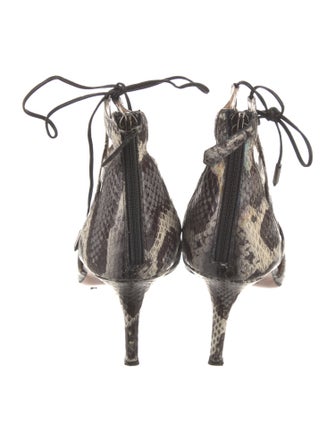 Aquazzura Embossed Leather Animal Print D'Orsay Pumps