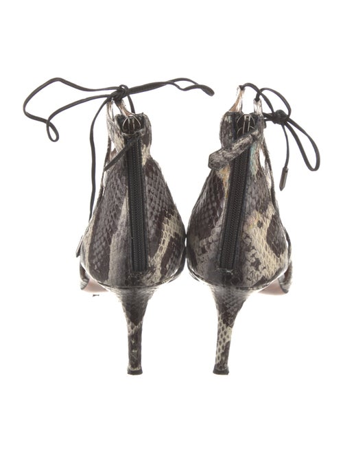 Aquazzura Embossed Leather Animal Print D'Orsay Pumps