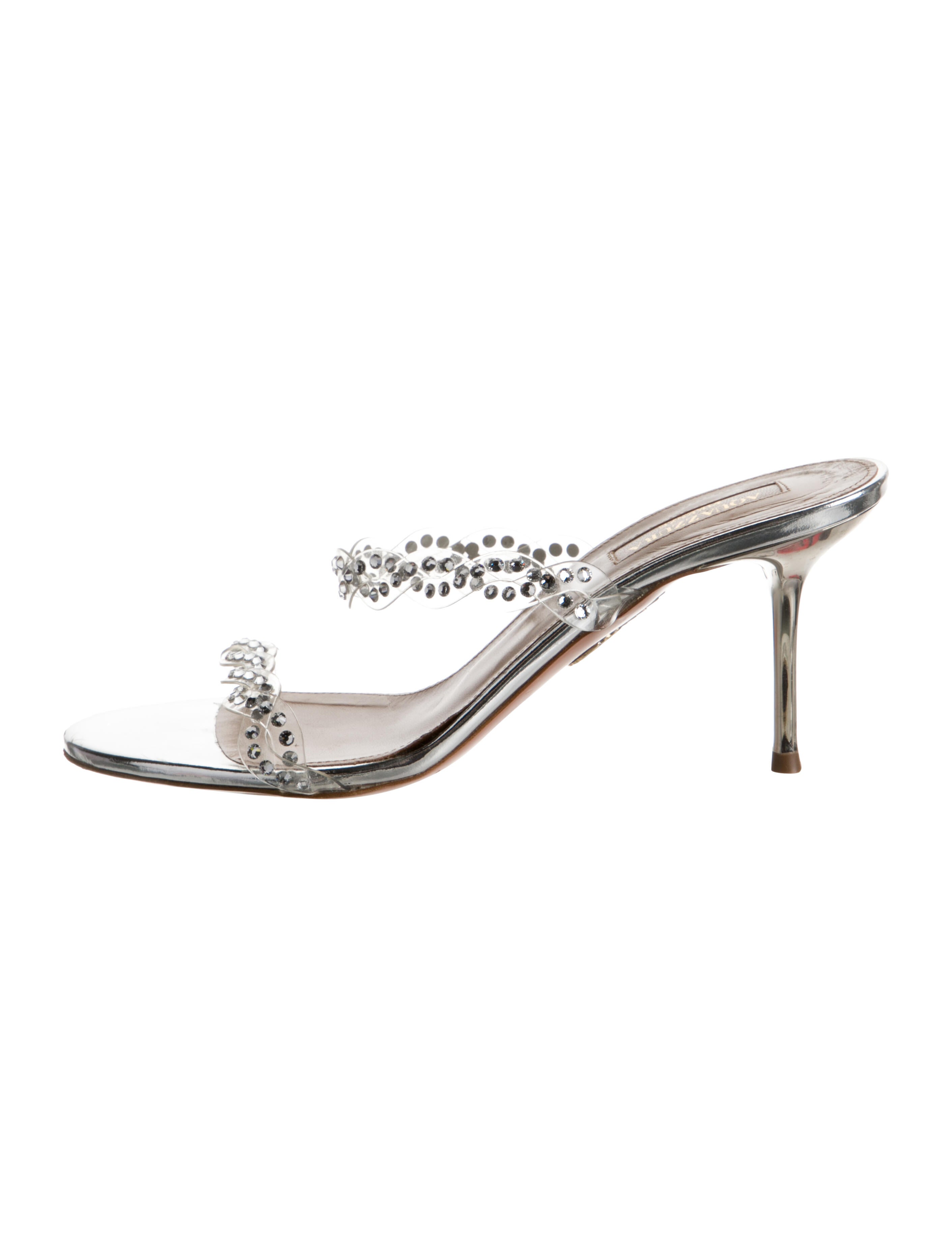 Aquazzura Leather Slides