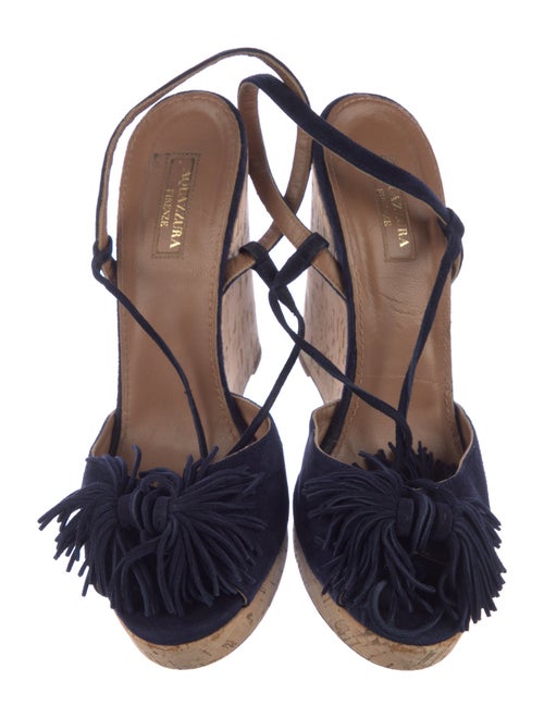 Aquazzura Suede Tassel Accents Espadrilles