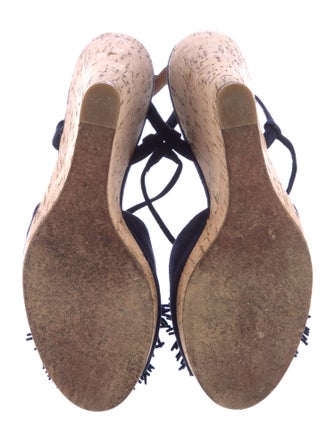 Aquazzura Suede Tassel Accents Espadrilles